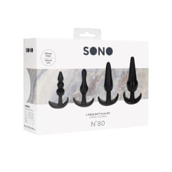 Shots Sono No. 8 Butt Plug - Black Set of 4