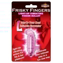 Frisky Finger Light Up Vibrating Finger Bullet - Magenta