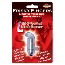 Frisky Finger Light Up Vibrating Finger Bullet - Clear