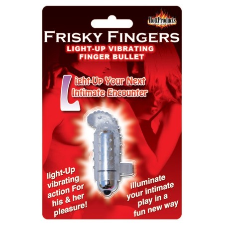 Frisky Finger Light Up Vibrating Finger Bullet - Clear