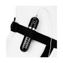 Lux Fetish 6.5" Realistic Vibrating Dildo w/Strap On Harness Set