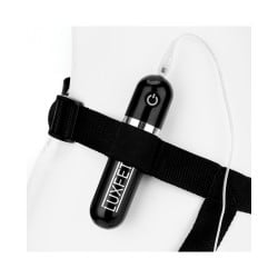 Lux Fetish 8.5" Realistic Vibrating Dildo w/Strap On Harness Set