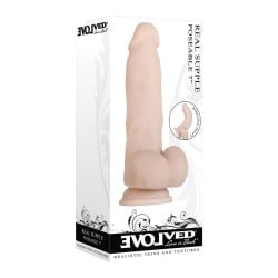 Evolved Real Supple 7' Poseable Dildo Non Vibrating - Light