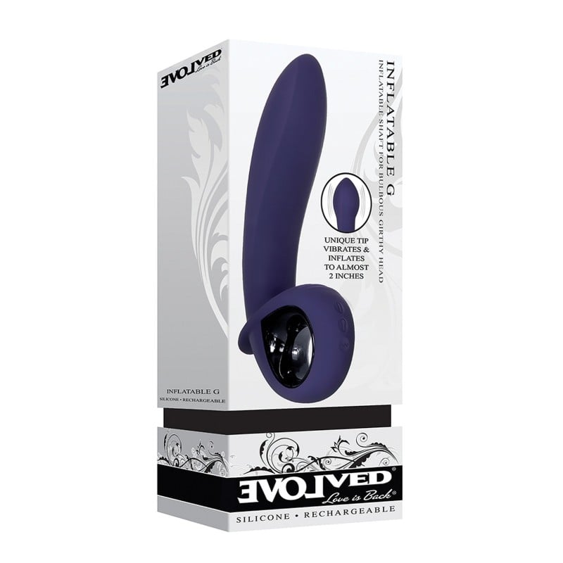 Evolved Inflatable G Rechargeable Vibrator - Purple Evolved Inflatable G Rechargeable Vibrator - Purple