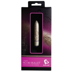 Precious Golden Passion Colored 7 Speed RO-80mm Bullet - Gold
