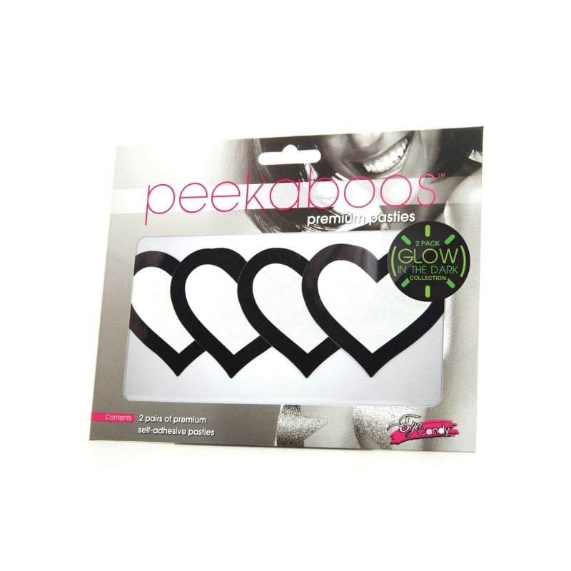 Peekaboo Glow in the Dark Hearts - Pack of 2 Peekaboo Glow in the Dark Hearts - Pack of 2