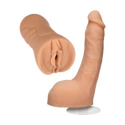 Signature Strokers Set ULTRASKYN Stroker & 8" Cock w/Removable Vac-U-Lock Suction Cup - Leolulu