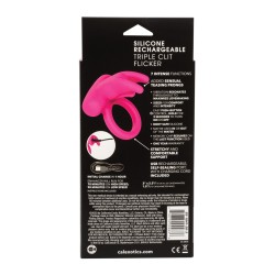 Silicone Rechargeable Triple Clit Flicker