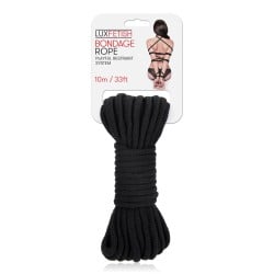 Lux Fetish Bondage Rope - 10m/33 ft Black