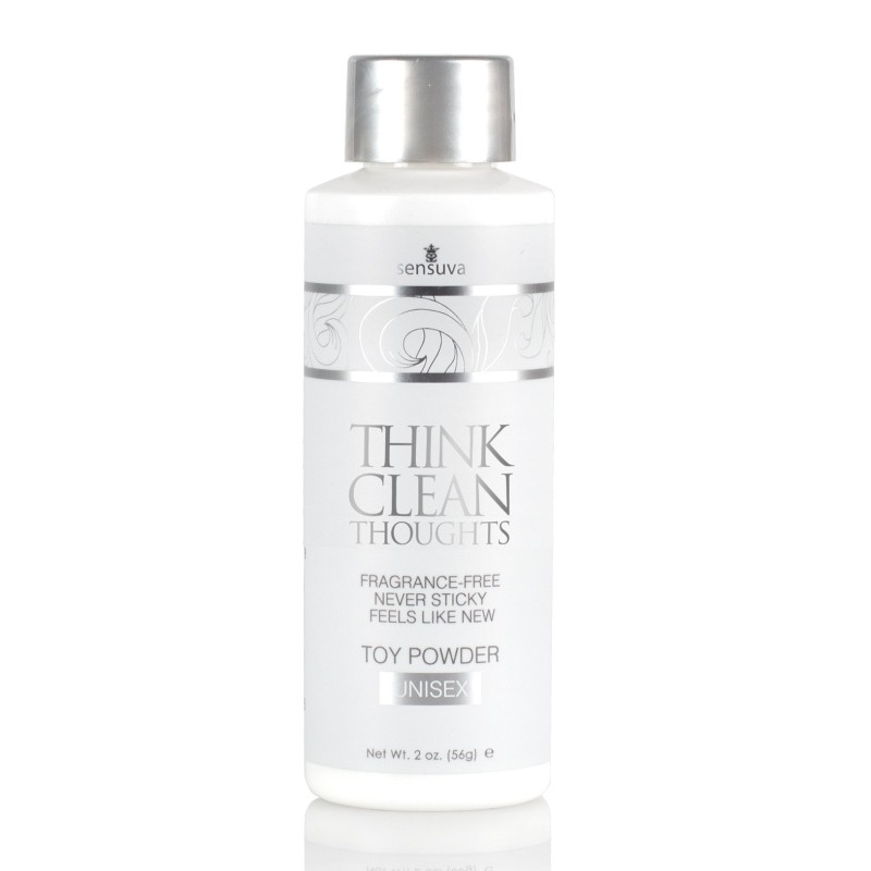 Sensuva Think Clean Thoughts Toy Powder - 2 oz Bottle Sensuva Think Clean Thoughts Toy Powder - 2 oz Bottle