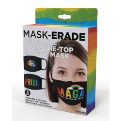 Hott Products Maskerade Masks - Pride/Gay Again/ Rainbow Kiss Pack of 3