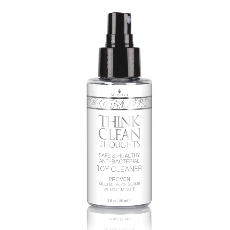 Sensuva Think Clean Thoughts Anti Bacterial Toy Cleaner - 2 oz Bottle Sensuva Think Clean Thoughts Anti Bacterial Toy Cleaner - 2 oz Bottle