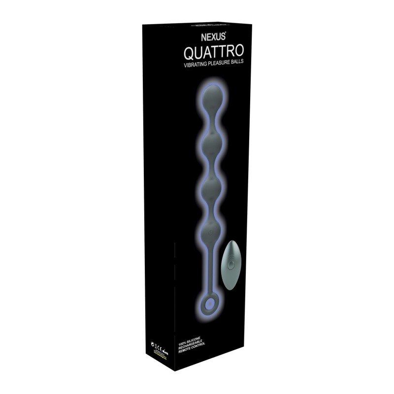 Nexus Quattro Vibrating Anal Balls - Black Nexus Quattro Vibrating Anal Balls - Black