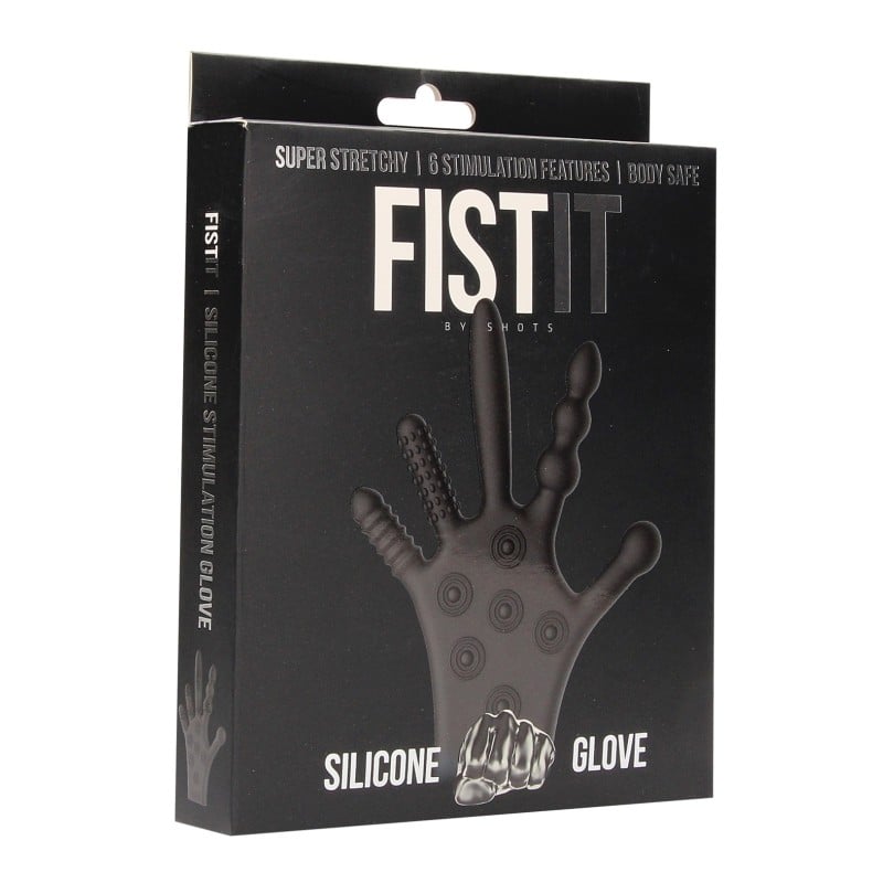 Shots Fistit Silicone Stimulation Glove - Black Shots Fistit Silicone Stimulation Glove - Black