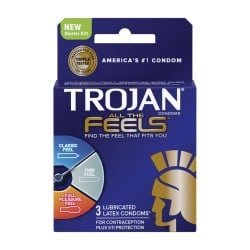 Trojan All the Feels Condoms - Pack of 3