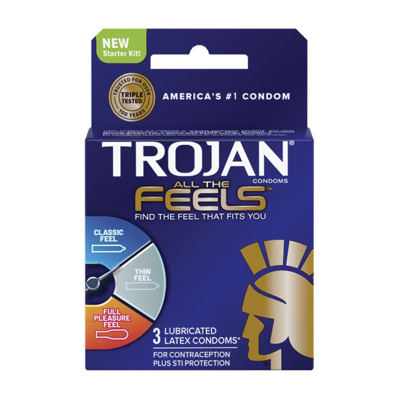 Trojan All the Feels Condoms - Pack of 3 Trojan All the Feels Condoms - Pack of 3
