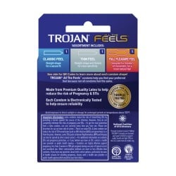 Trojan All the Feels Condoms - Pack of 3