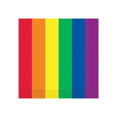Pride Luncheon Napkins - Rainbow Pack of 16