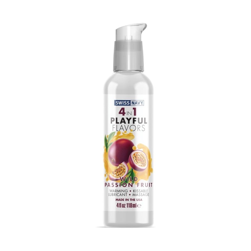 Swiss Navy 4 in 1 Flavors Wild Passion Fruit - 4 oz Swiss Navy 4 in 1 Flavors Wild Passion Fruit - 4 oz