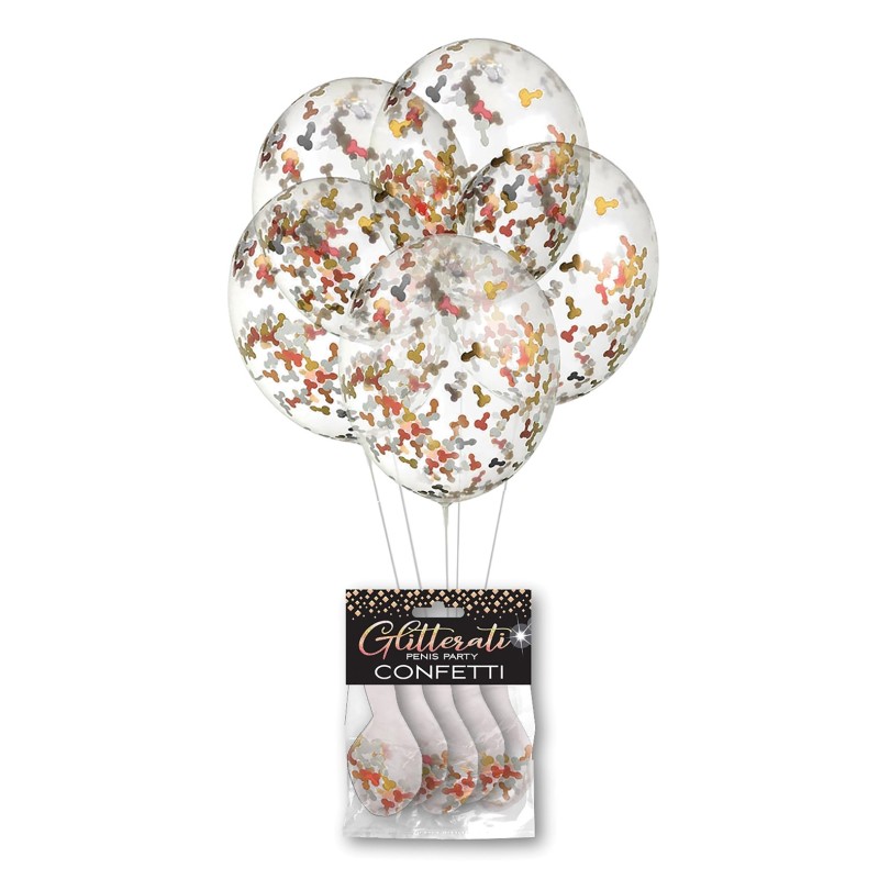 Glitterati Penis Party Balloons - Pack of 5 Glitterati Penis Party Balloons - Pack of 5