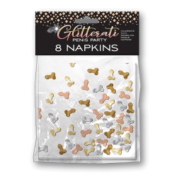 Glitterati Penis Party Napkins - Pack of 8