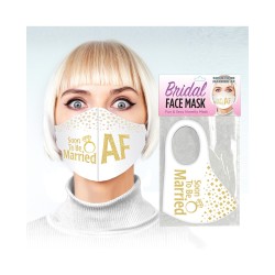 Soon to be Married AF Face Mask - White