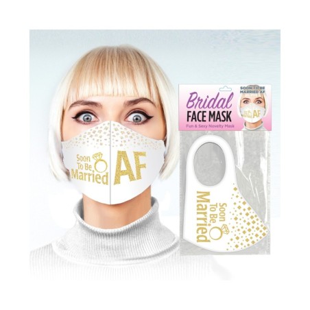 Soon to be Married AF Face Mask - White