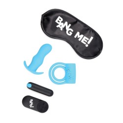 Bang! Duo Blast Remote Control Cock Ring & Butt Plug Vibe Kit - Blue