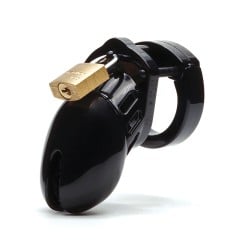 CB-6000 2 1/2" Cock Cage & Lock Set - Black