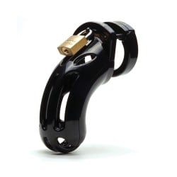 CB-6000 3 3/4" Curved Cock Cage & Lock Set - Black
