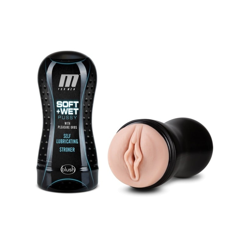 Blush M for Men Soft and Wet Pussy with Pleasure Orbs Self Lubricating Stroker - Vanilla Blush M for Men Soft and Wet Pussy with Pleasure Orbs Self Lubricating Stroker - Vanilla