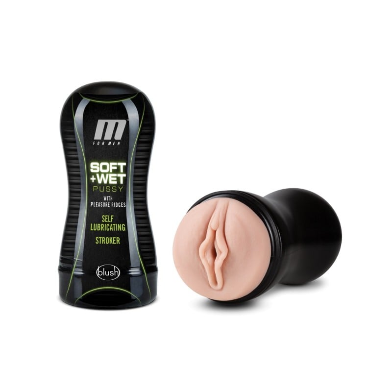 Blush M for Men Soft and Wet Pussy with Pleasure Ridges Self Lubricating Stroker - Vanilla Blush M for Men Soft and Wet Pussy with Pleasure Ridges Self Lubricating Stroker - Vanilla