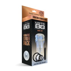 MSTR B8 Vibrating Stroker Pack Hand Cuff - Kit of 5 Clear