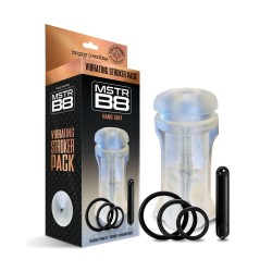 MSTR B8 Vibrating Stroker Pack Hand Cuff - Kit of 5 Clear