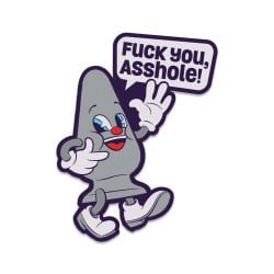 Wood Rocket Fuck Buddies Fuck You Asshole Pin - Grey