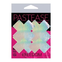Pastease Holographic Plus X - Silver O/S Pack of 2 Pair