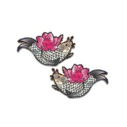 Pastease Diamond Thom Disco Koi Fish & Lotus - Silver O/S