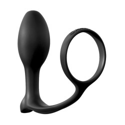 Anal Fantasy Ass-Gasm Cockring Beginners Plug - Black