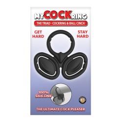 My Cockring The Triad Cockring & Ball Cinch - Black