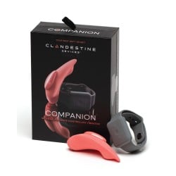 Clandestine Devices Companion Panty Vibe w/Wearable Remote - Coral