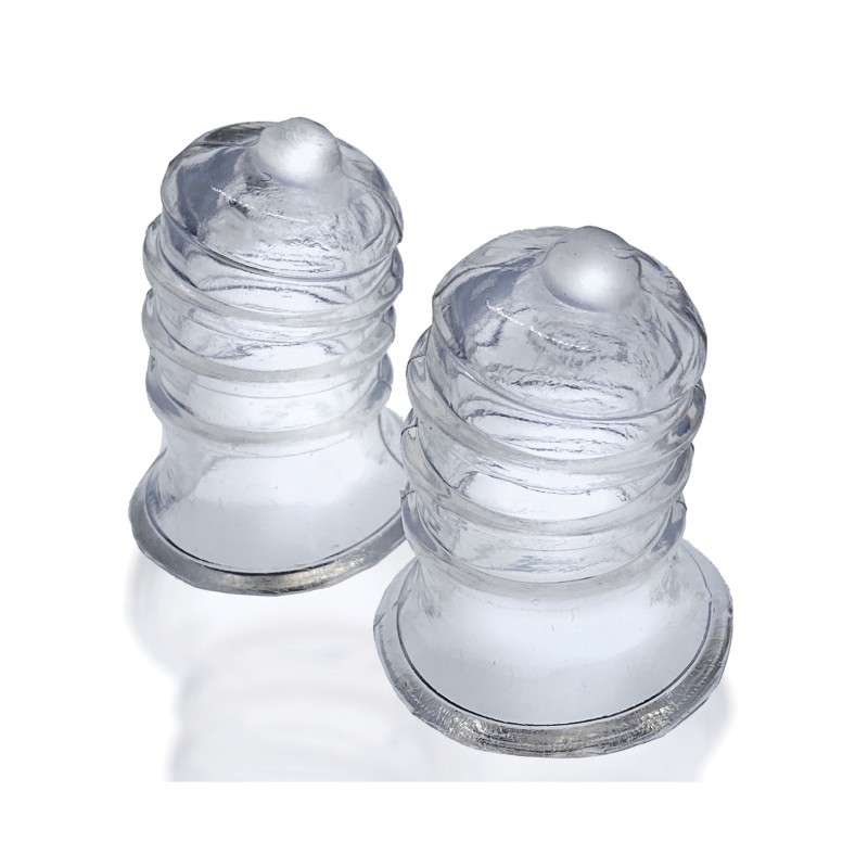 Hunky Junk Elong Nipsuckers - Clear Hunky Junk Elong Nipsuckers - Clear
