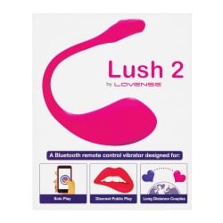 Lovense Lush 2.0 Sound Activated Vibrator - Pink