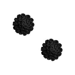 Burlesque Nightfall Roses Reusable Silicone Nipztix - Black O/S