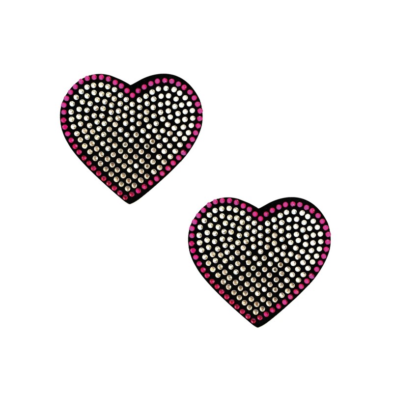 Burlesque Heart N' Soul Crystal Heart Nipztix - Pink/Clear O/S Burlesque Heart N' Soul Crystal Heart Nipztix - Pink/Clear O/S