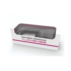 Lovense Domi Flexible Rechargeable Mini Wand Male Attachment - Black