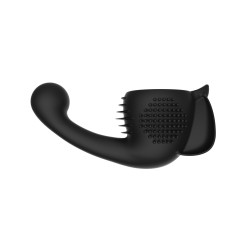 Lovense Domi Flexible Rechargeable Mini Wand Female Attachment - Black