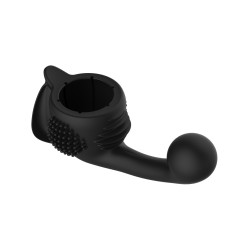 Lovense Domi Flexible Rechargeable Mini Wand Female Attachment - Black