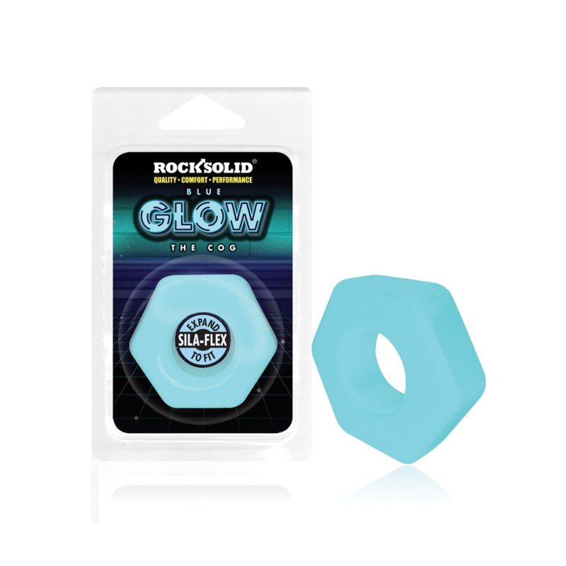 Rock Solid Glow in the Dark The Cog Ring - Blue Rock Solid Glow in the Dark The Cog Ring - Blue