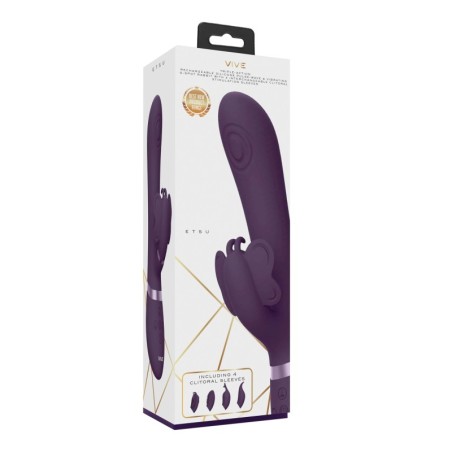 Shots Vive Etsu Pulse G-Spot Rabbit w/Interchangeable Clitoral Attachments - Purple