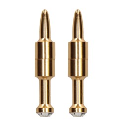 Shots Ouch Pin Magnetic Nipple Clamps - Gold